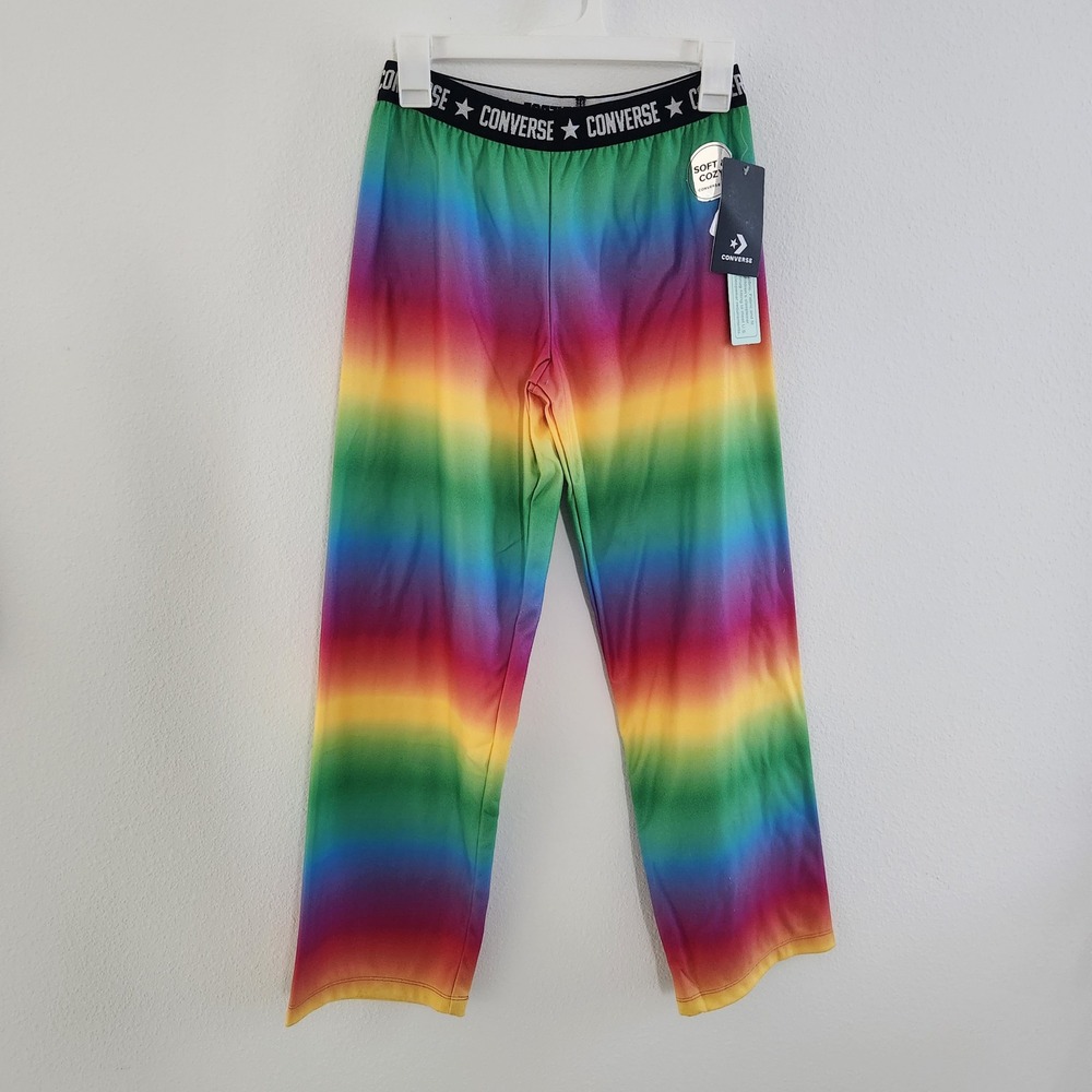Converse Kids Rainbow Pajama‎ Pants Size 14 Sleepwear NWT